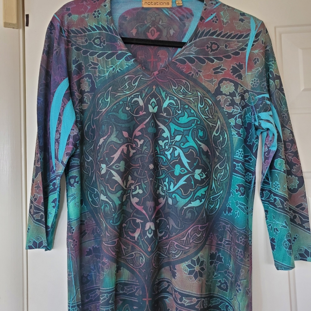 Like New Notation Blouse Tunic size L